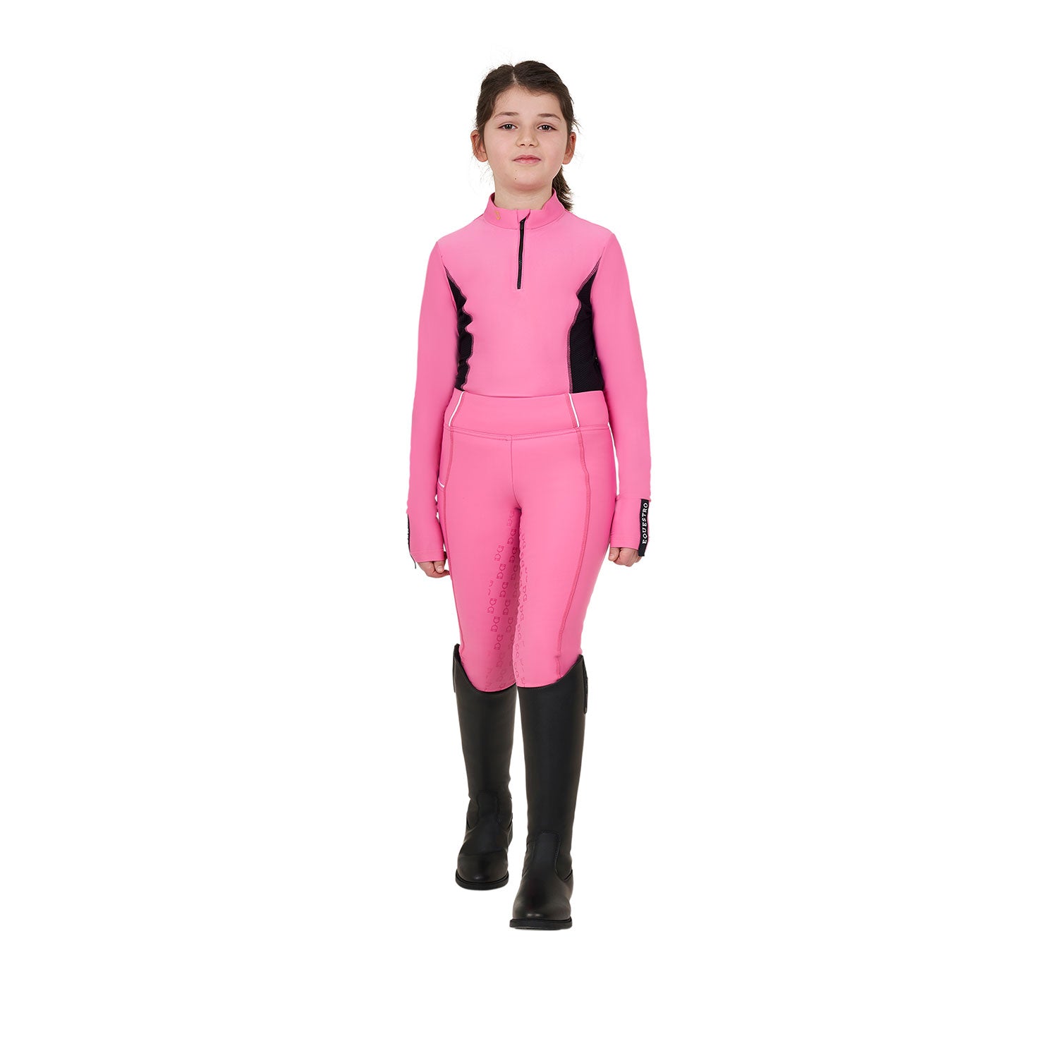 Girls' long-sleeved training base layer CHATEAU ROSE / 14 YEARS