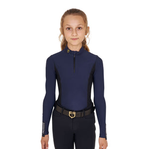 Girls' long-sleeved training base layer NAVY BLAZER (19-3923) / 14 YEARS