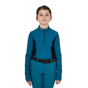 Girls' long-sleeved training base layer BLUE CORAL (19-4526) / 14 YEARS