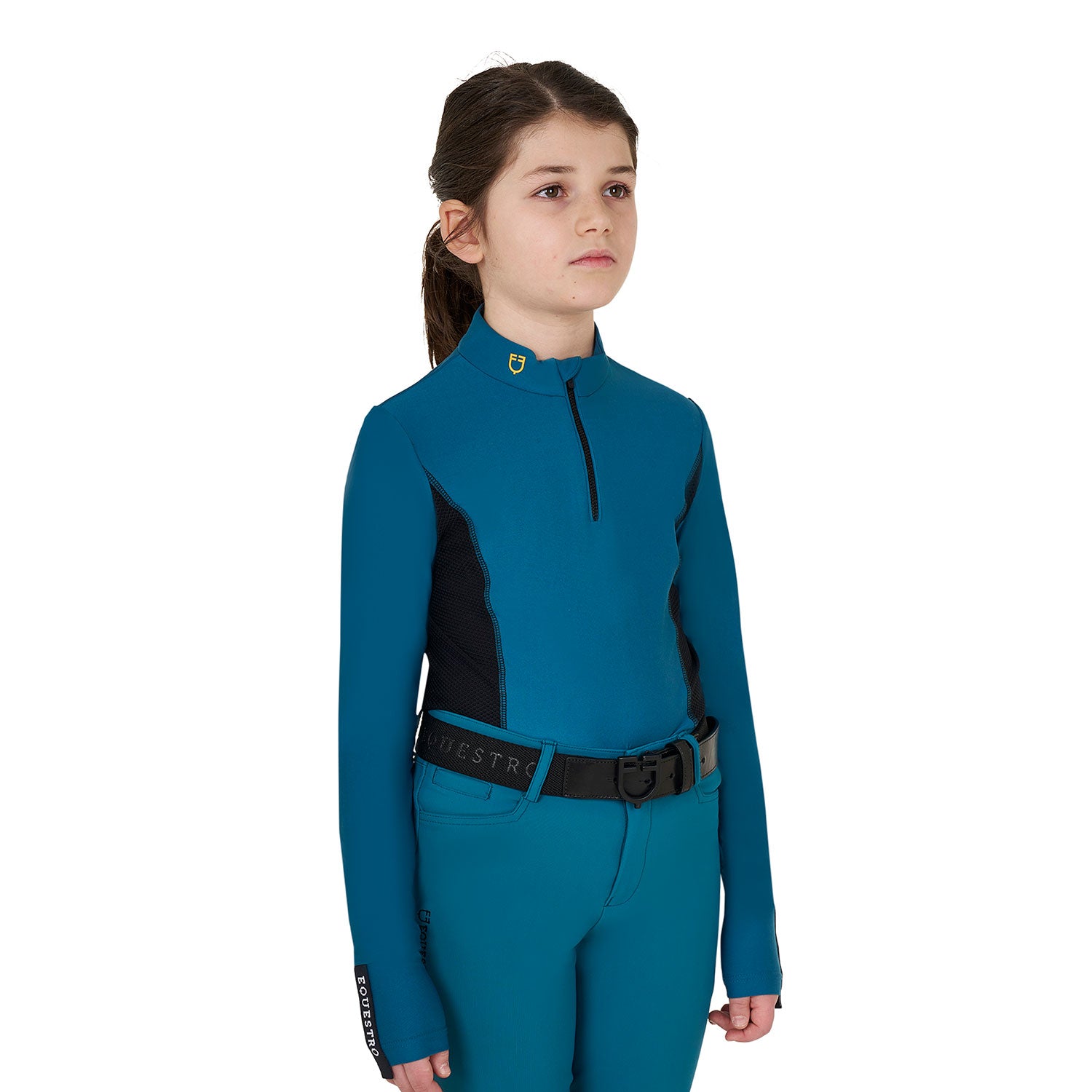 Girls' long-sleeved training base layer BLUE CORAL (19-4526) / 14 YEARS