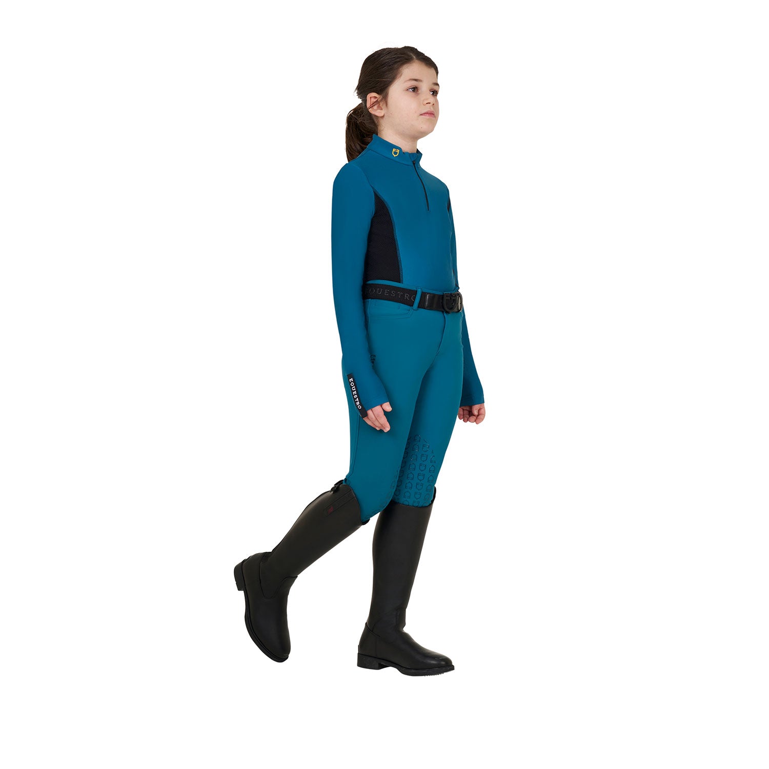 Girls' long-sleeved training base layer BLUE CORAL (19-4526) / 14 YEARS