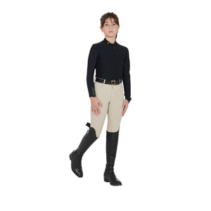 Girls' long-sleeved training base layer BLACK / 14 YEARS