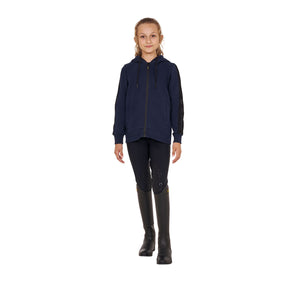 Girls' full zip sweatshirt inner fleece BLACK / 14 YEARS