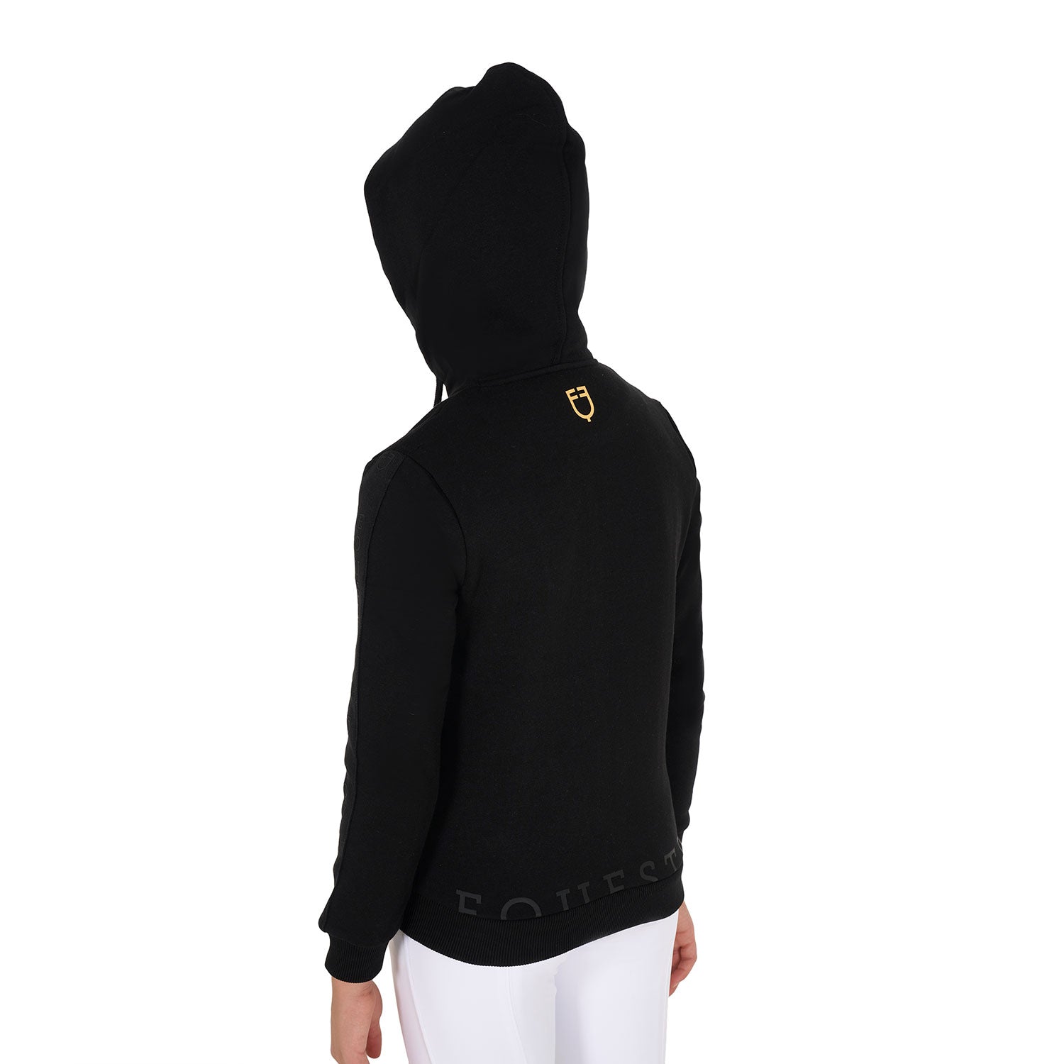 Girls' full zip sweatshirt inner fleece BLACK / 14 YEARS