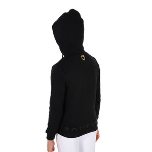 Girls' full zip sweatshirt inner fleece BLACK / 14 YEARS