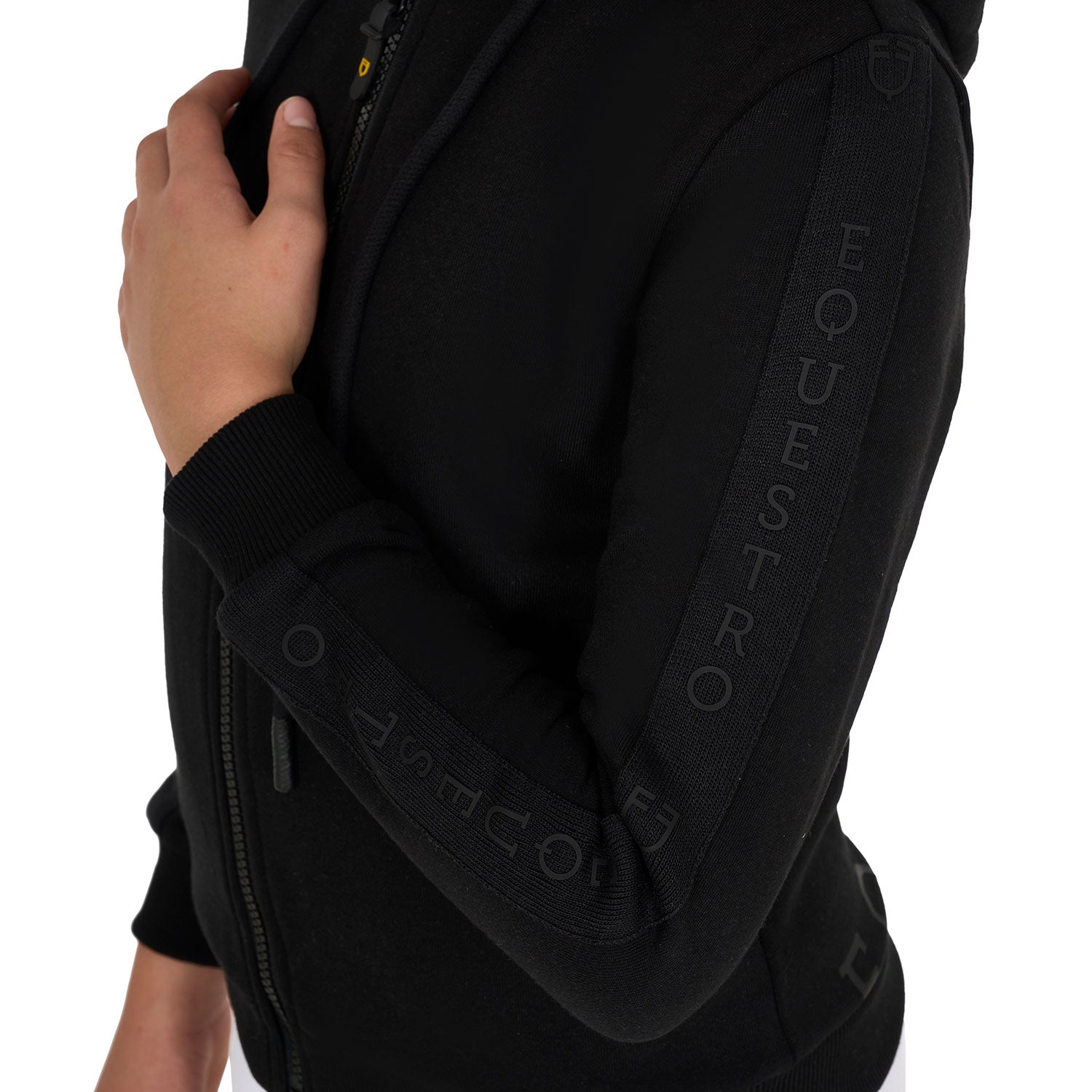 Girls' full zip sweatshirt inner fleece BLACK / 14 YEARS