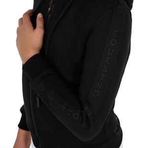 Girls' full zip sweatshirt inner fleece BLACK / 14 YEARS