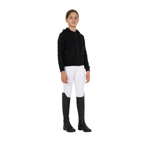 Girls' full zip sweatshirt inner fleece BLACK / 14 YEARS