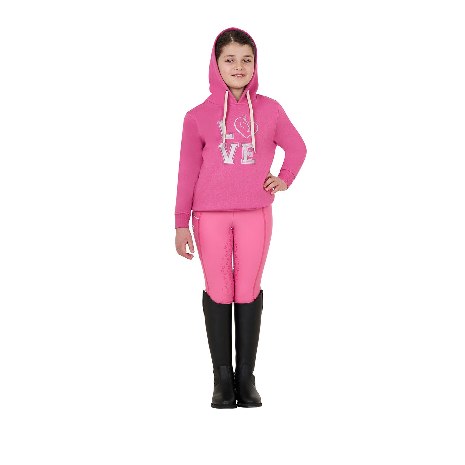 Girls' fleece lining leggings CHATEAU ROSE / 14 YEARS