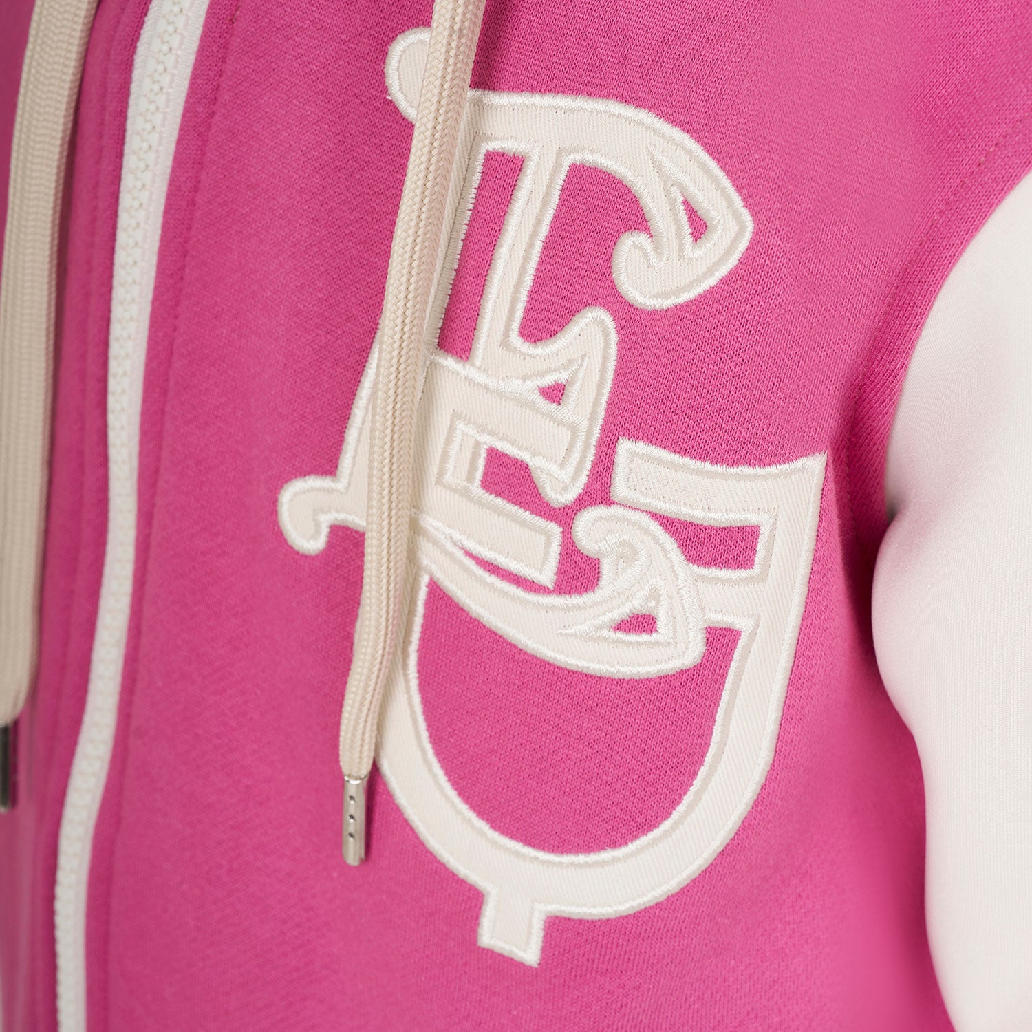 GIRL'S EQ BICOLOR HOODIE CHATEAU ROSE (17-2120) / ANTIQUE WHITE (11-0105) / 14 YEARS