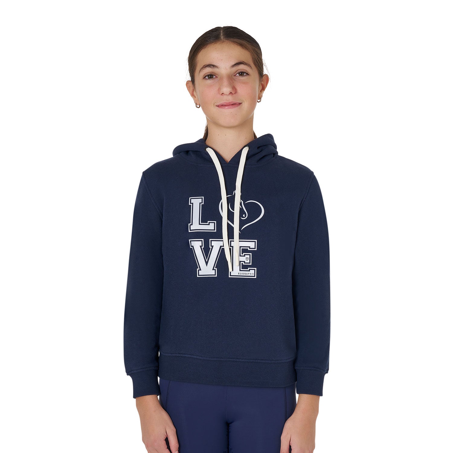 GIRL'S WINTER LOVE HOODIE NAVY BLAZER (19-3923) / 14 YEARS