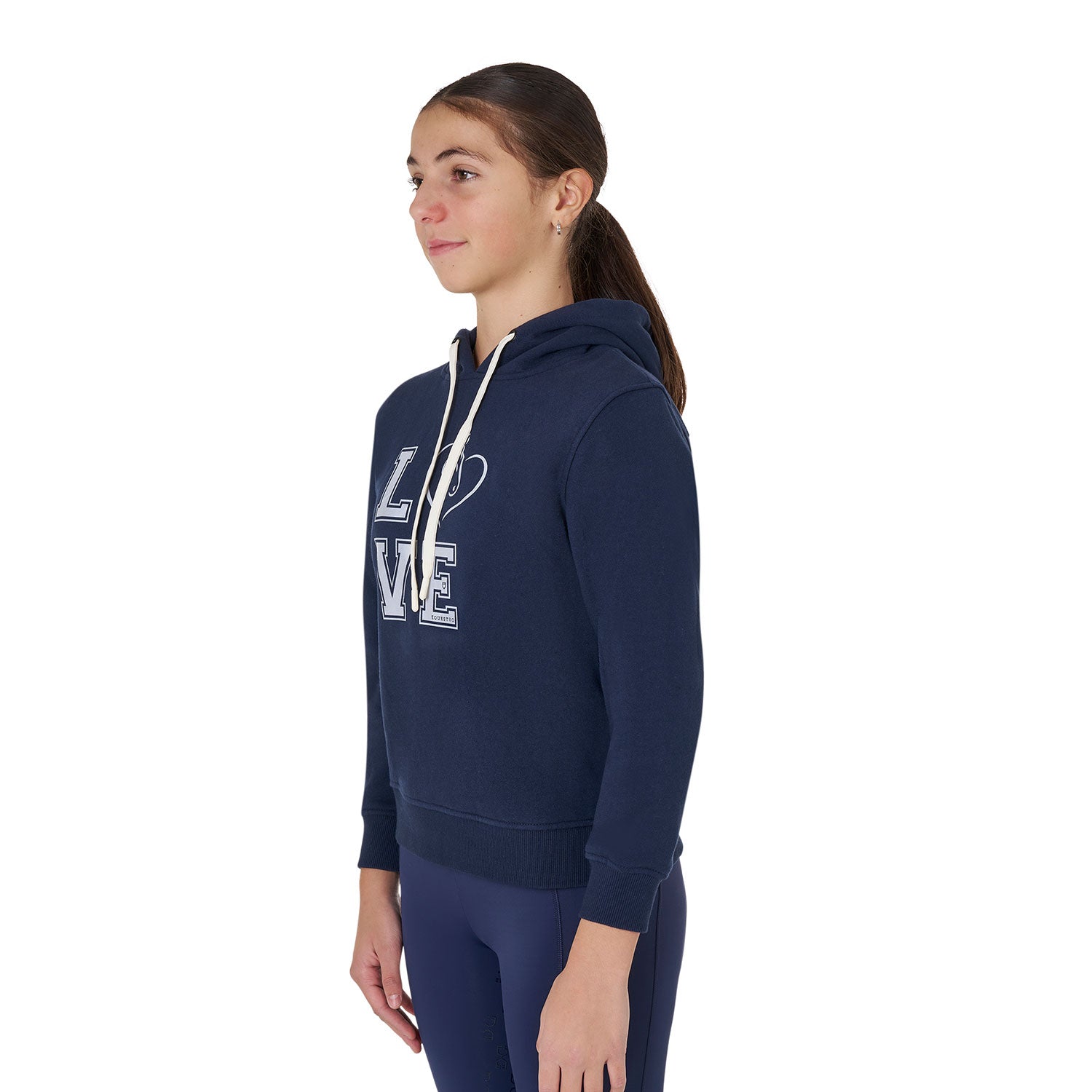 GIRL'S WINTER LOVE HOODIE NAVY BLAZER (19-3923) / 14 YEARS