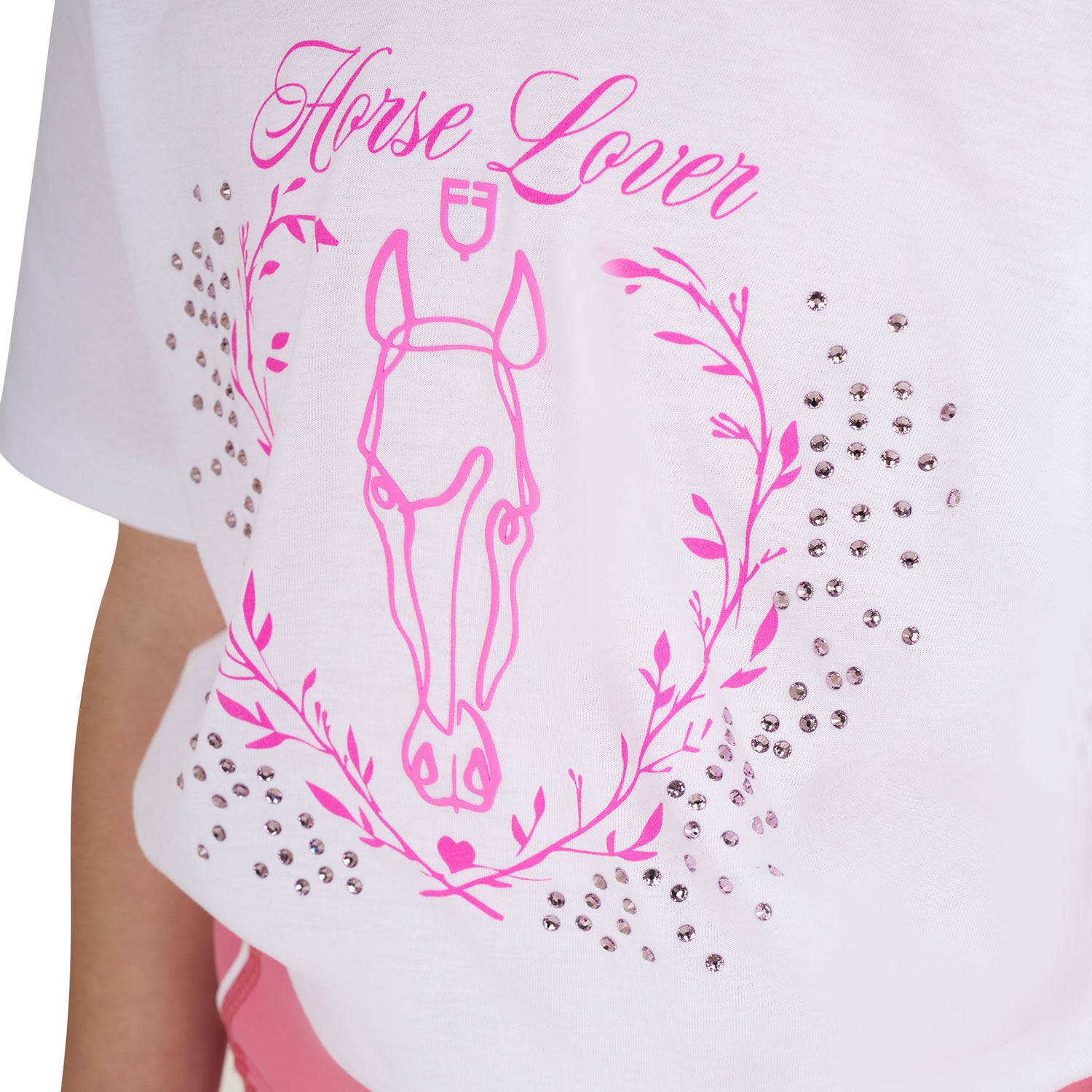 GIRL'S HORSE LOVER COTTON T-SHIRT white / 14-years
