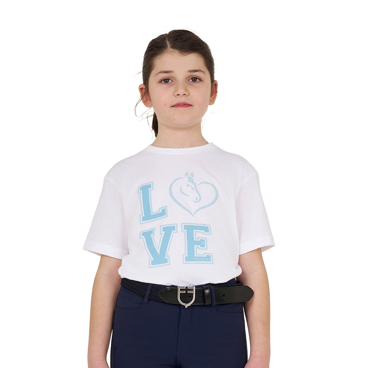 GIRL'S LOVE COTTON T-SHIRT white / 8-years