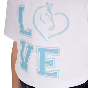 GIRL'S LOVE COTTON T-SHIRT white / 8-years