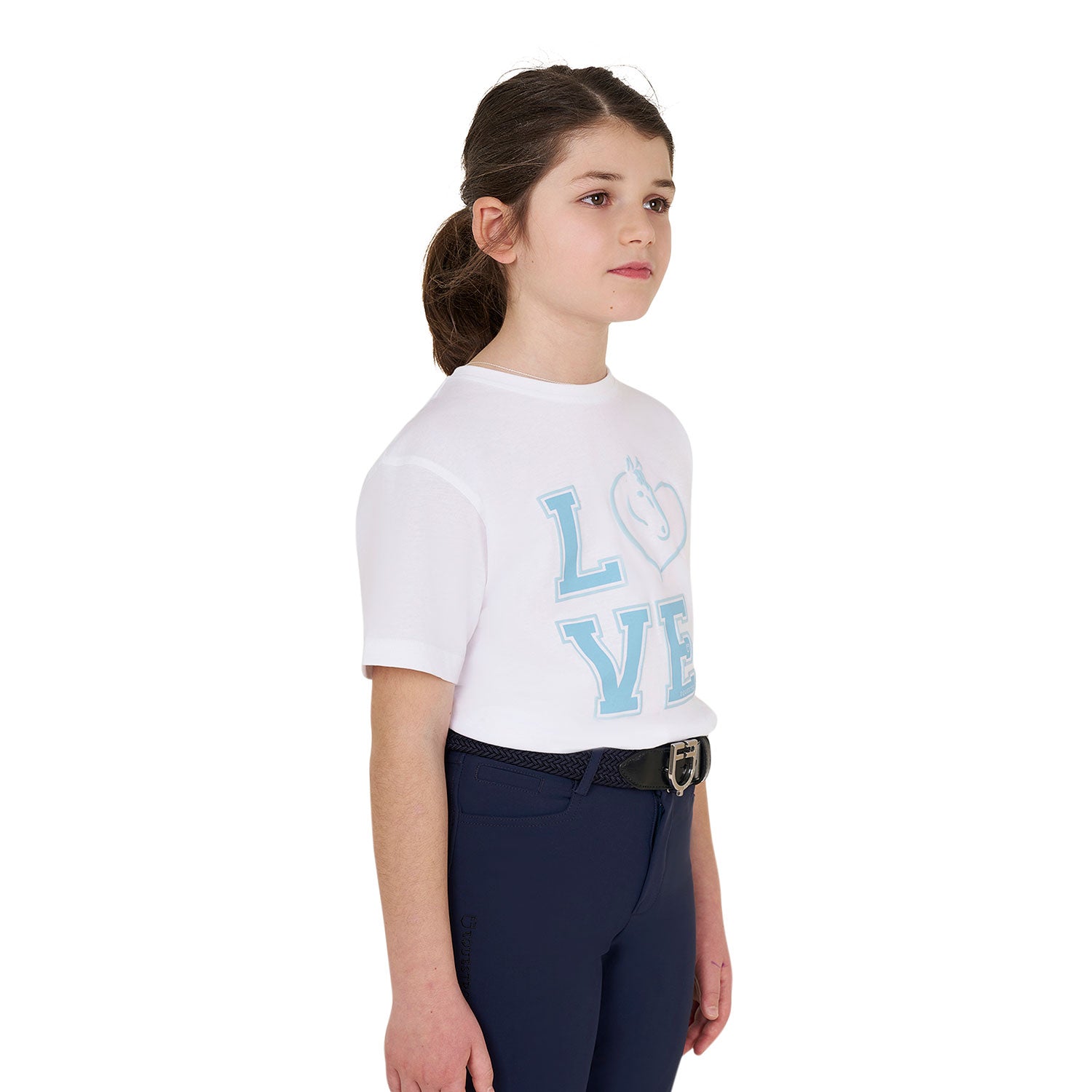 GIRL'S LOVE COTTON T-SHIRT white / 8-years