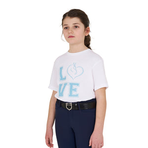 GIRL'S LOVE COTTON T-SHIRT white / 8-years