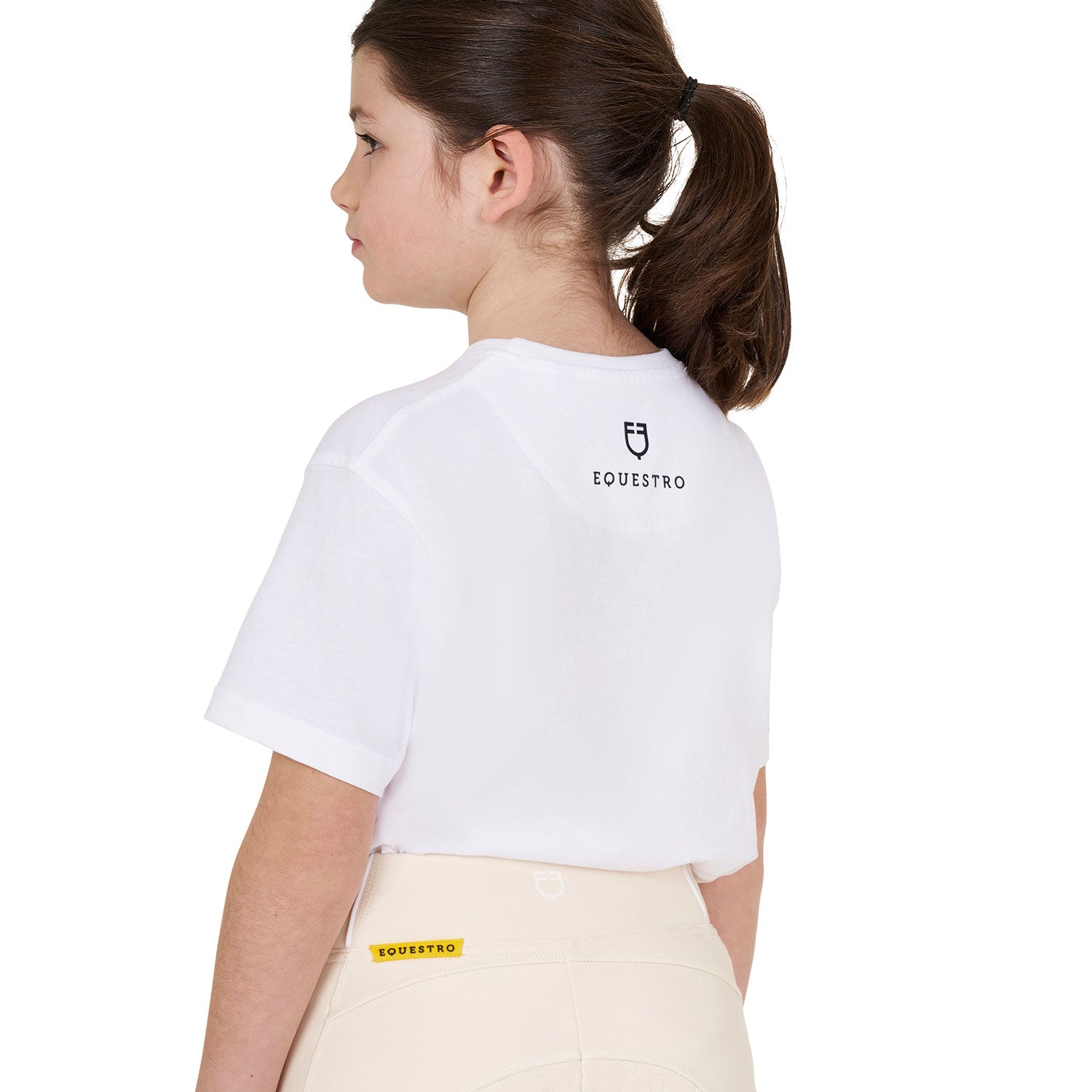 GIRL'S FLOWER HORSE COTTON T-SHIRT 8 YEARS / white