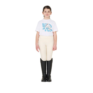 GIRL'S FLOWER HORSE COTTON T-SHIRT 8 YEARS / white