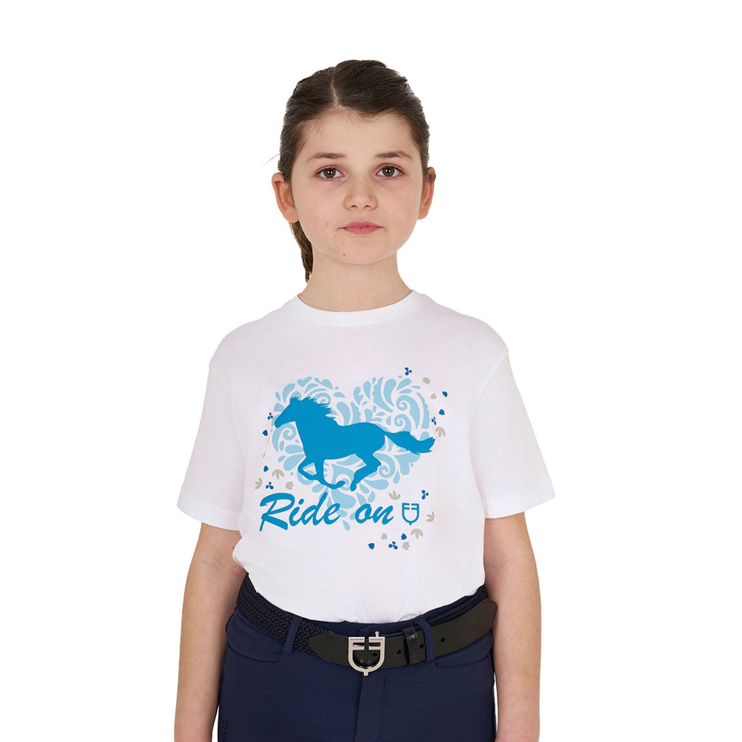 GIRL'S RIDE ON COTTON T-SHIRT white / 12-years