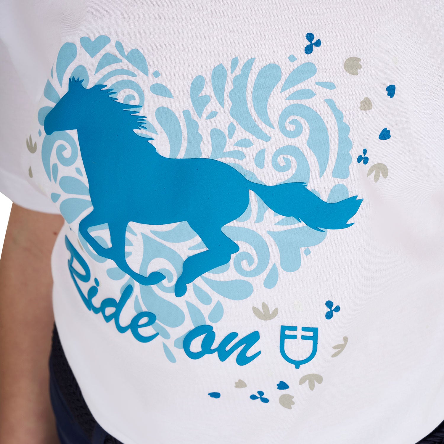 GIRL'S RIDE ON COTTON T-SHIRT white / 12-years