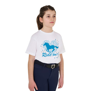 GIRL'S RIDE ON COTTON T-SHIRT white / 12-years