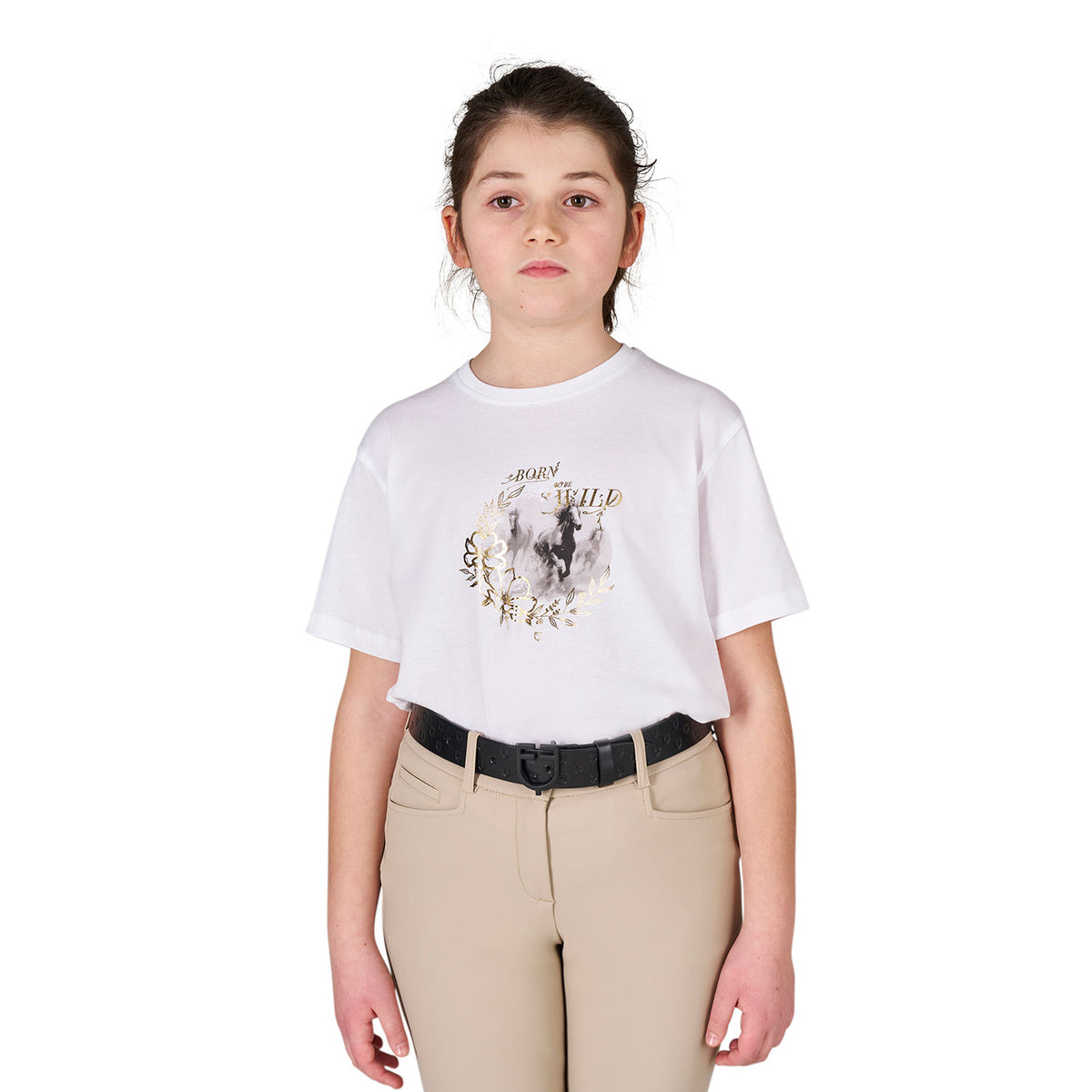 Girls' Born To Be Wild cotton T-shirt