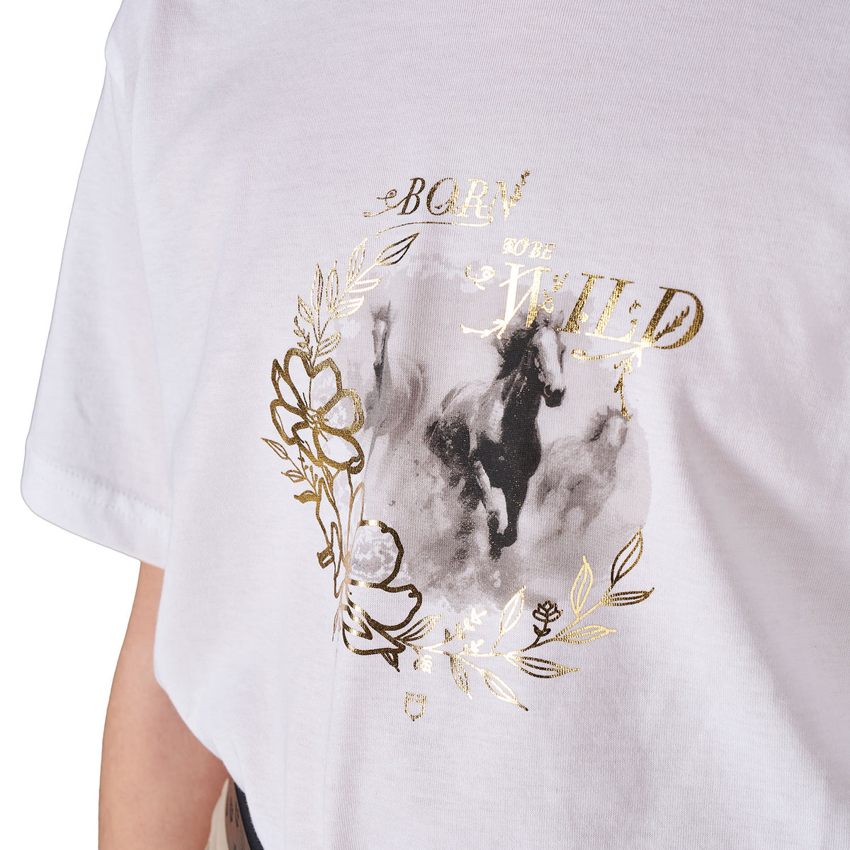 Girls' Born To Be Wild cotton T-shirt