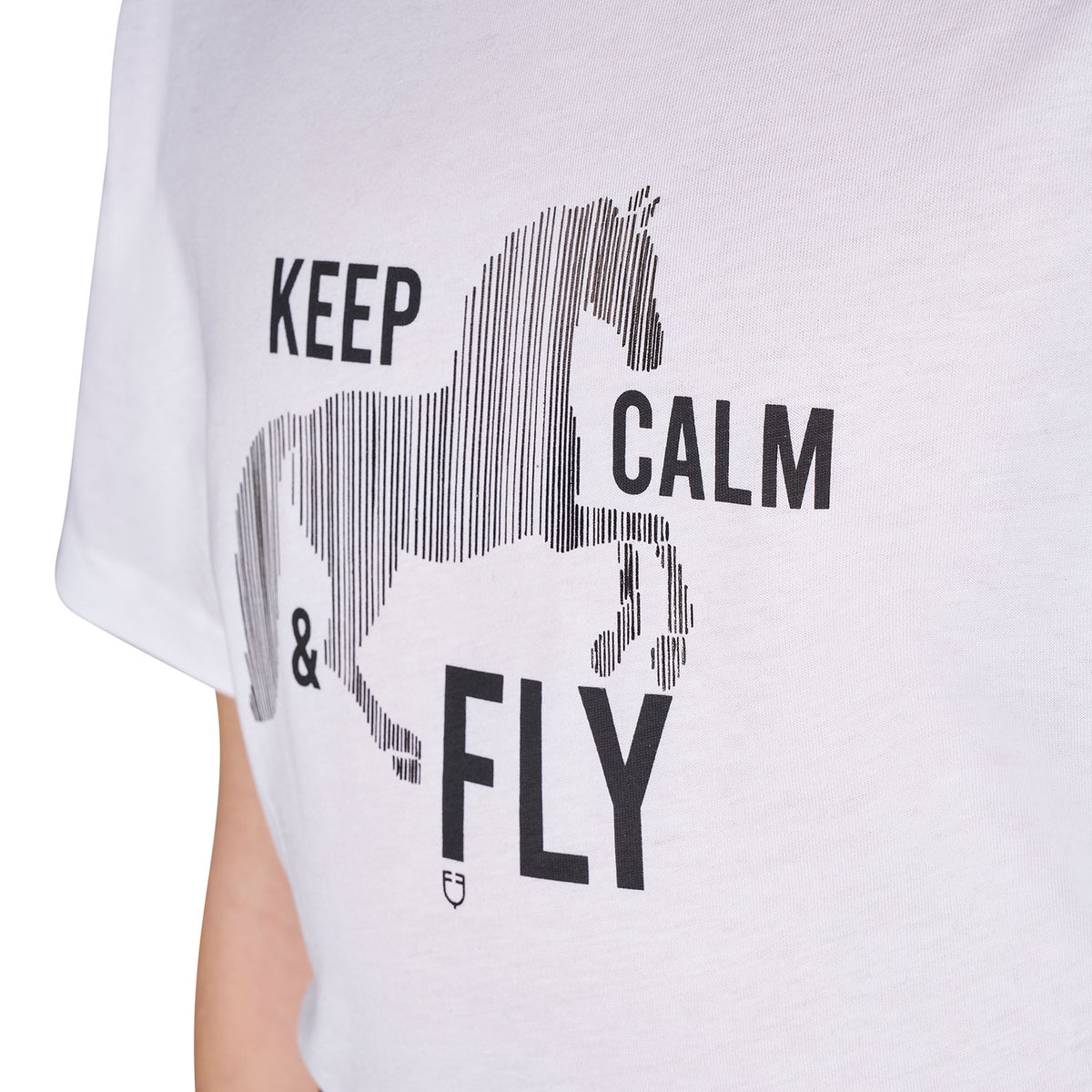 Girls' Keep Calm & Fly cotton T-shirt