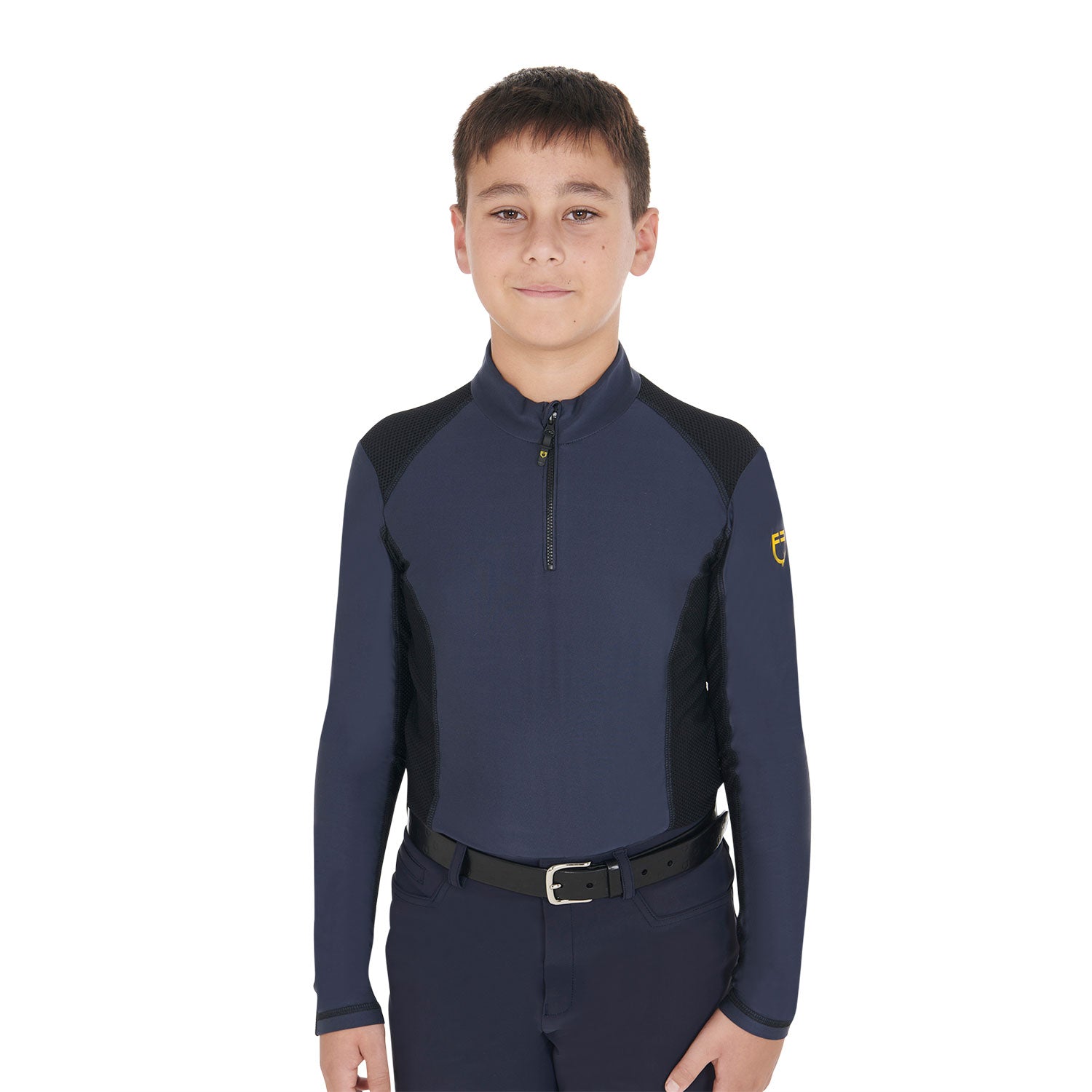 Boys' training base layer in technical fabric NAVY BLAZER (19-3923) / 14 YEARS