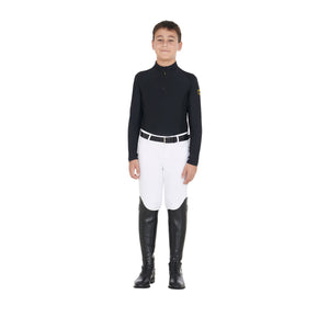 Boys' training base layer in technical fabric BLACK / 14 YEARS