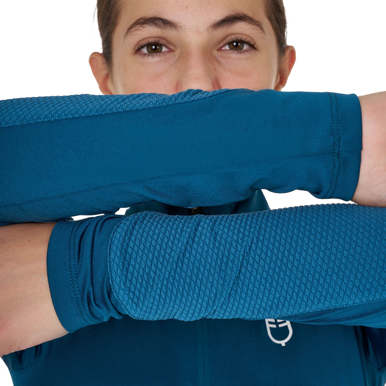 KID'S TECHNICAL FABRIC BASE LAYER BLUE CORAL (19-4526) / WHITE / 14 YEARS