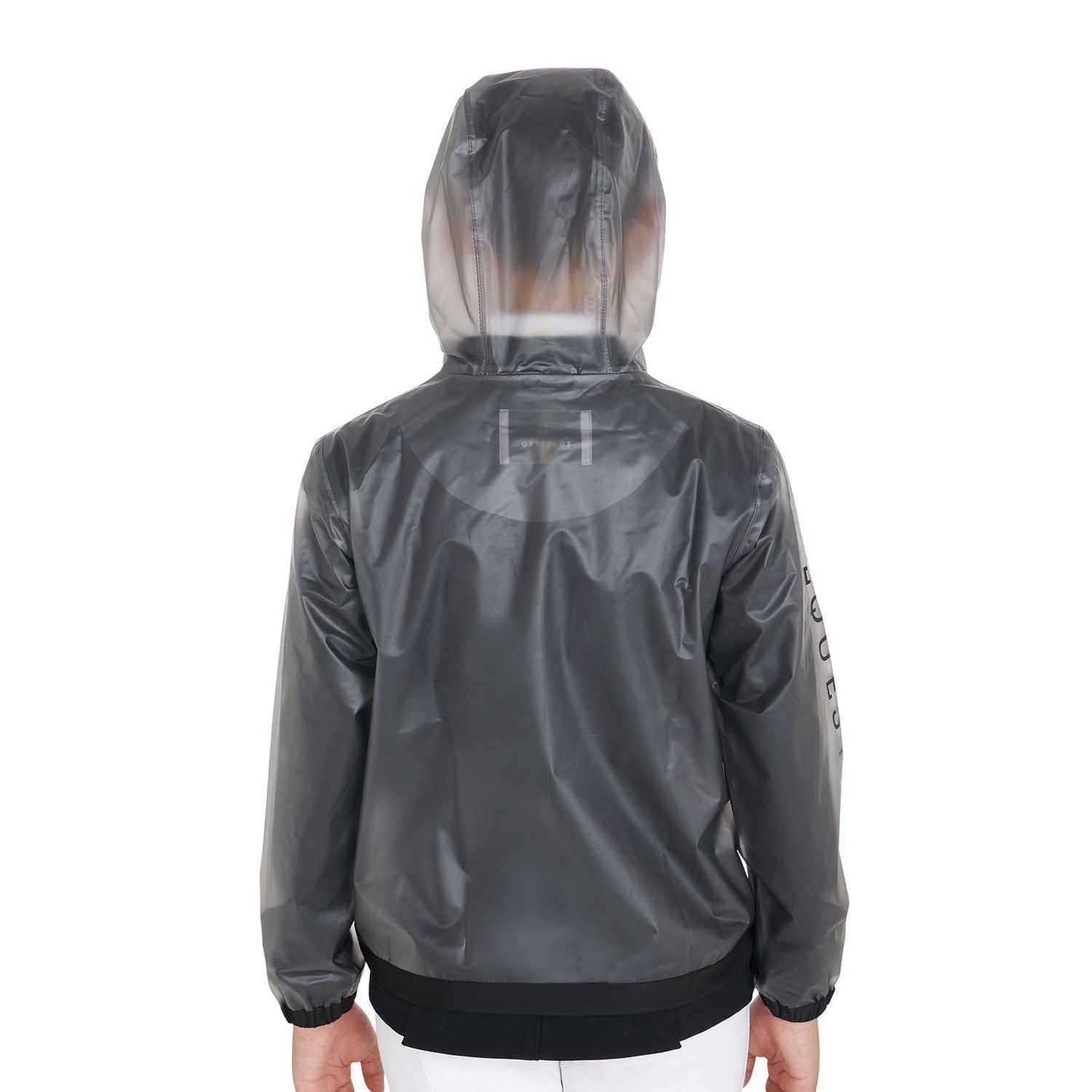 Kids' windproof zip hooded raincoat