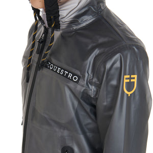 Kids' windproof zip hooded raincoat GREY / 14 YEARS