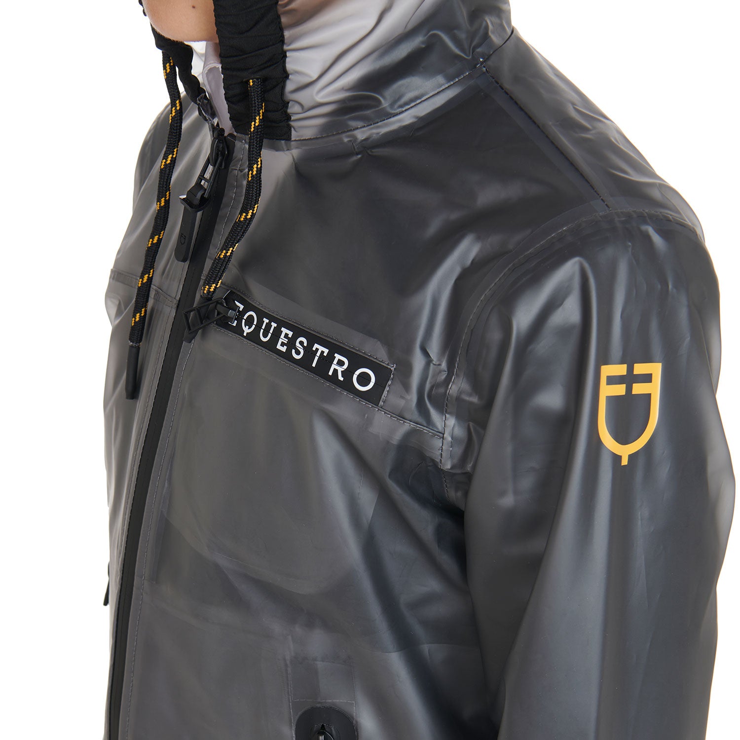 Kids' windproof zip hooded raincoat GREY / 14 YEARS