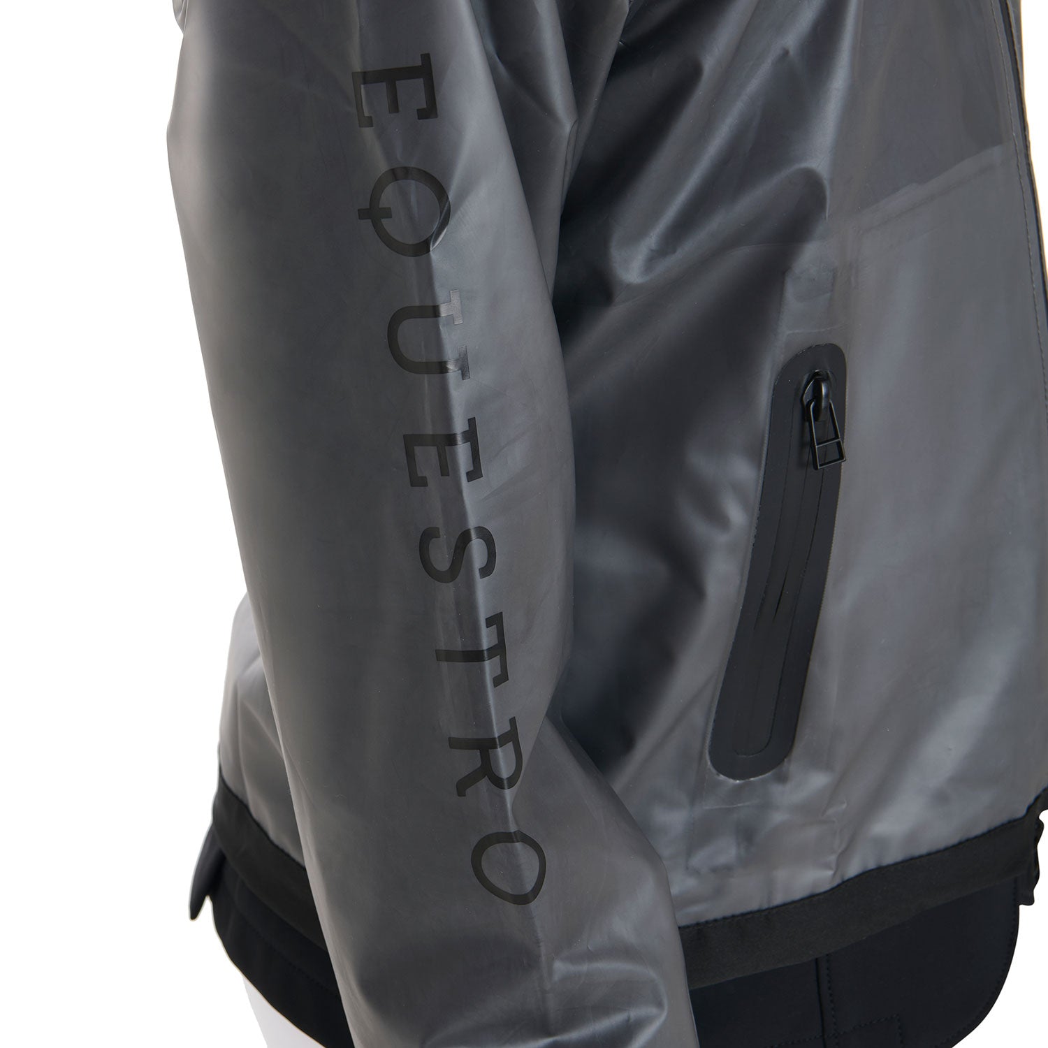 Kids' windproof zip hooded raincoat GREY / 14 YEARS