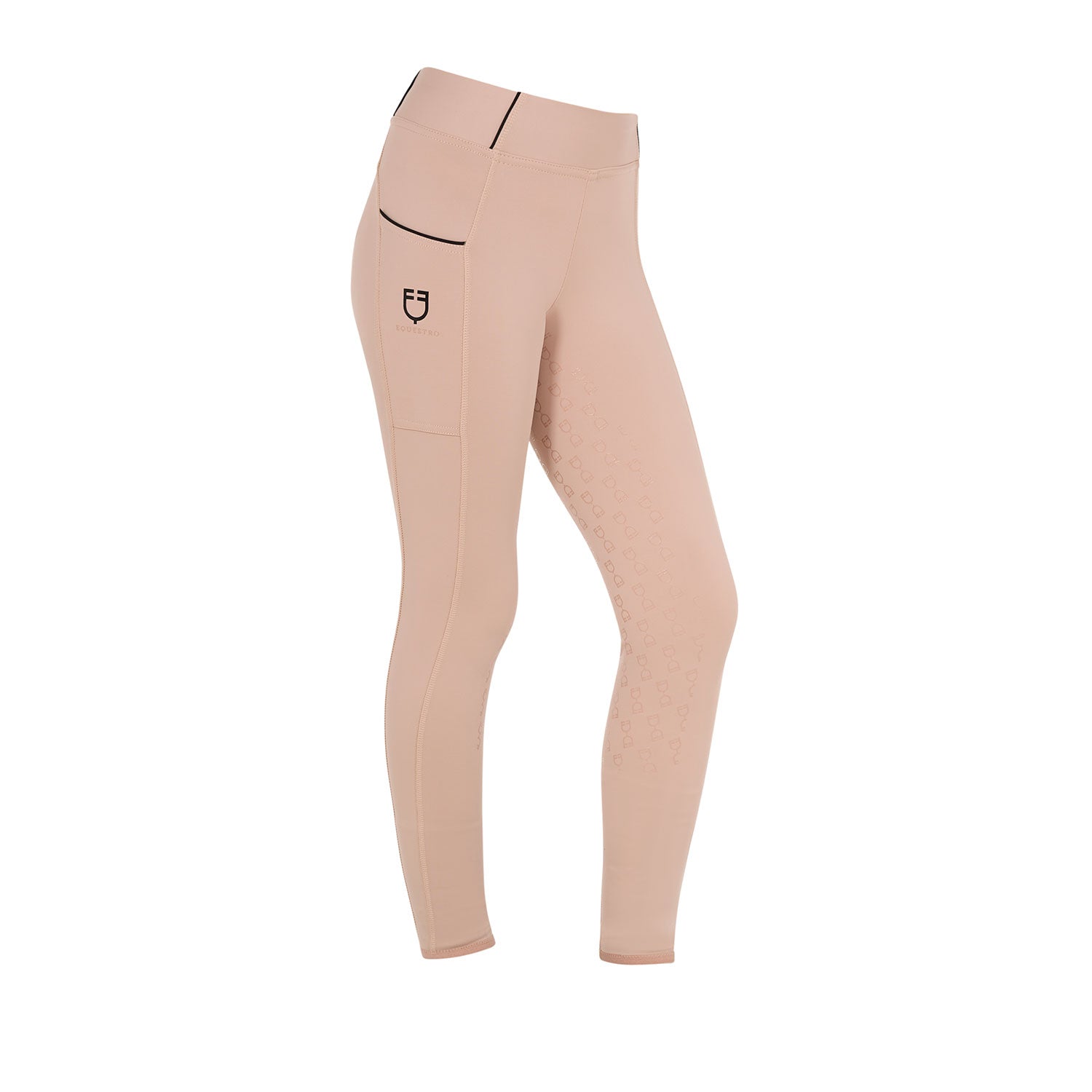 Girls' Slim Fit Grip Leggings With Logo cameo rose (14-1310) / 8 YEARS