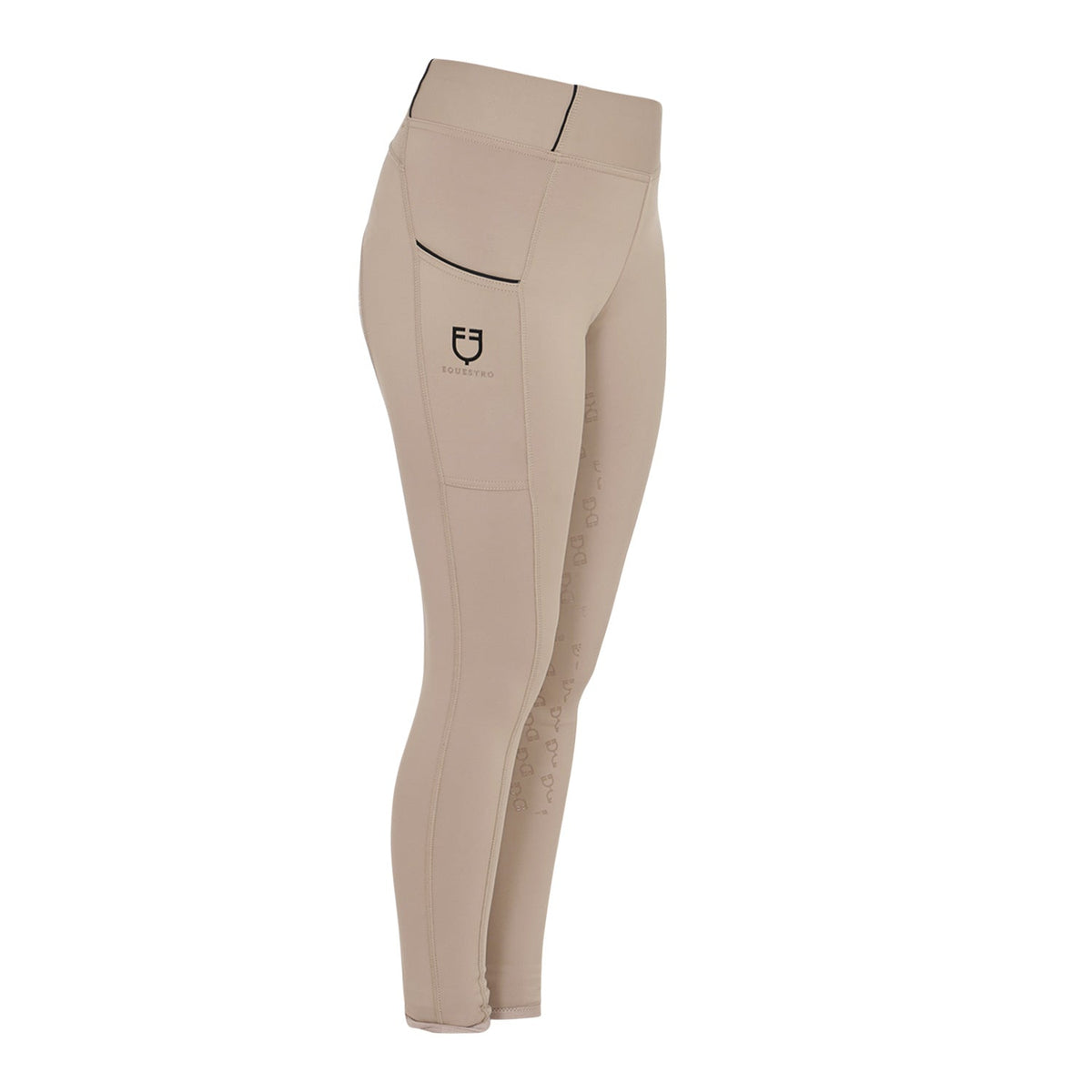Girls' slim fit grip leggings with logo