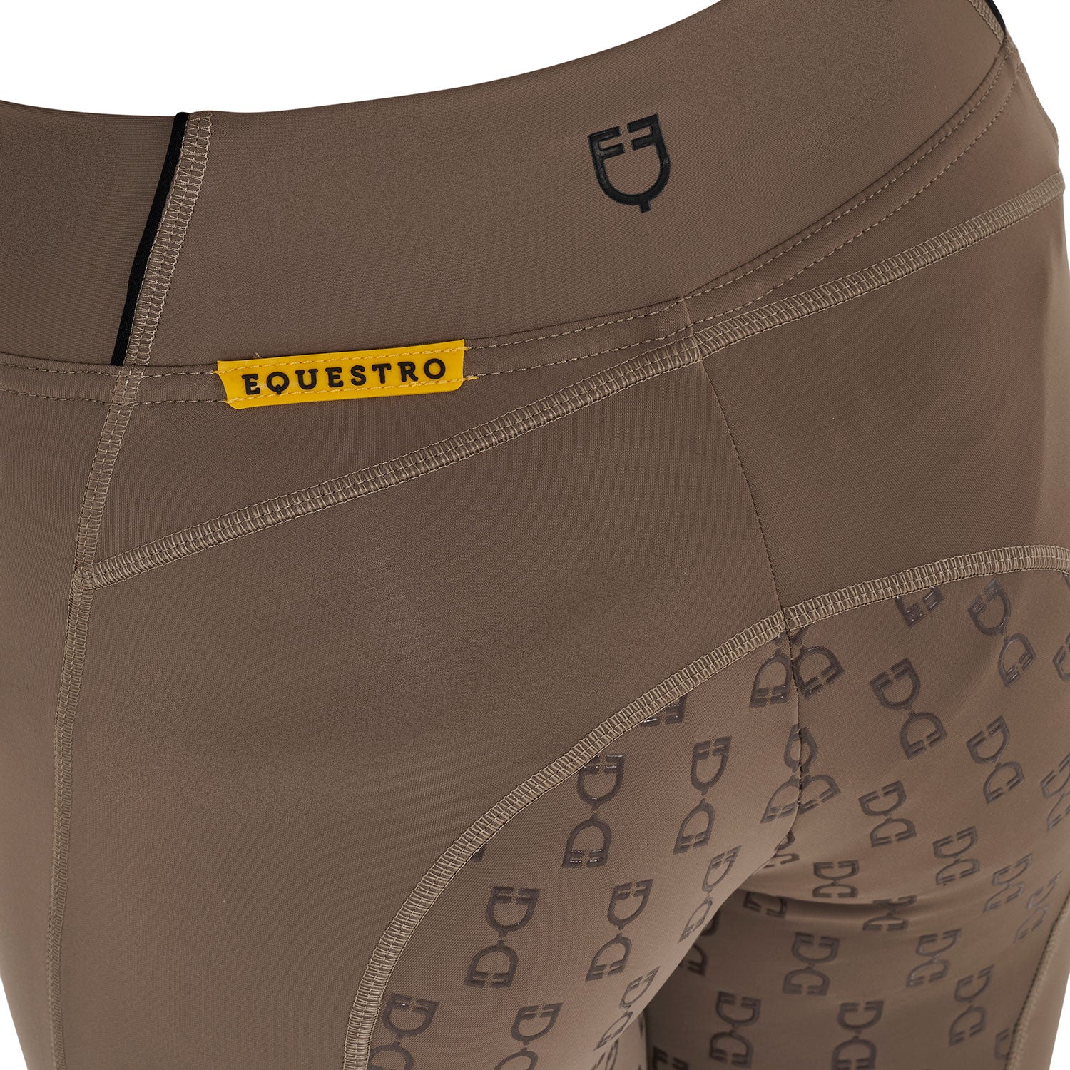 Girls' Slim Fit Grip Leggings With Logo WALNUT (18-1112) / 8 YEARS