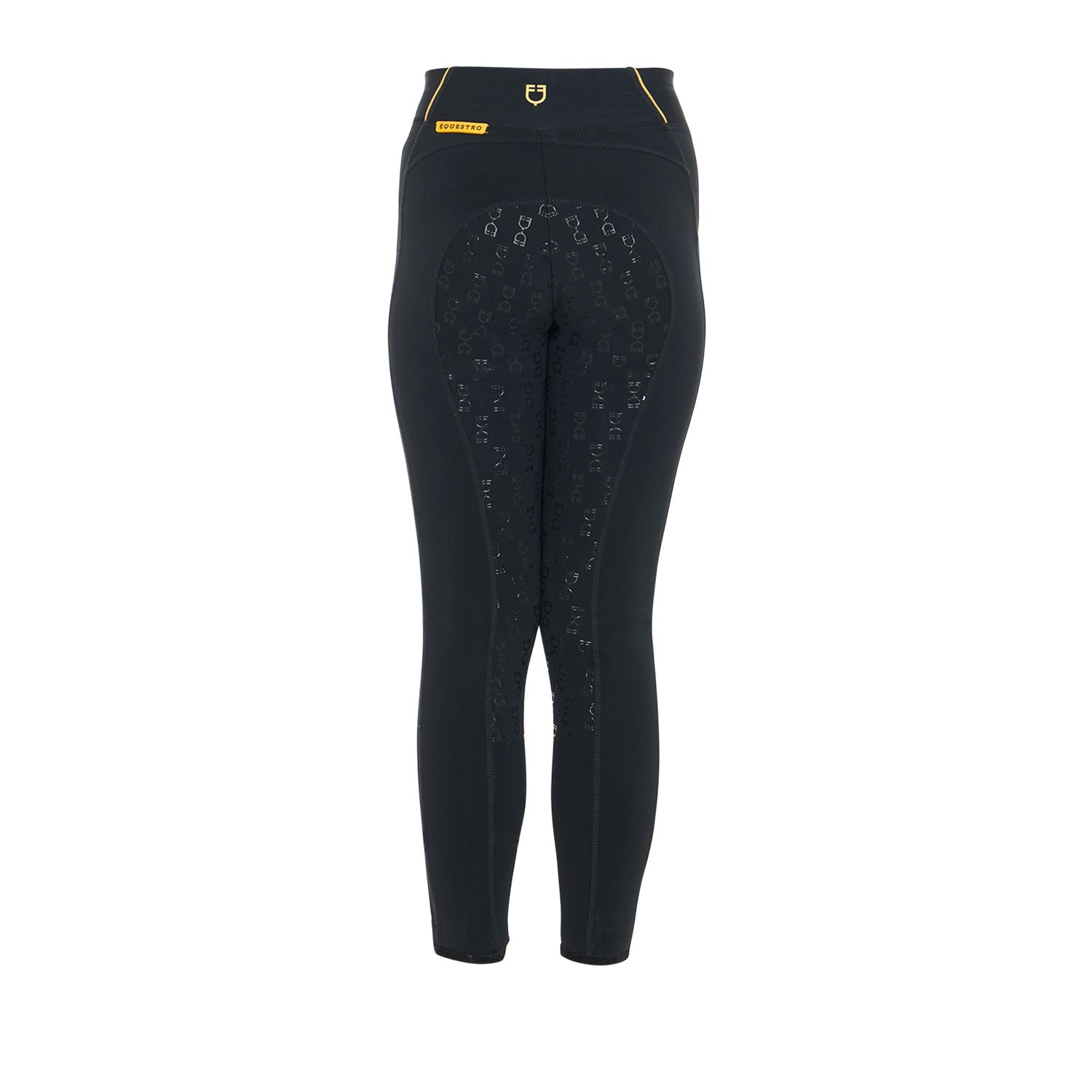 Girls' Slim Fit Grip Leggings With Logo BLACK / 8 YEARS