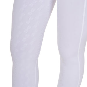 Girls' Slim Fit Grip Leggings With Logo WHITE / 8 YEARS