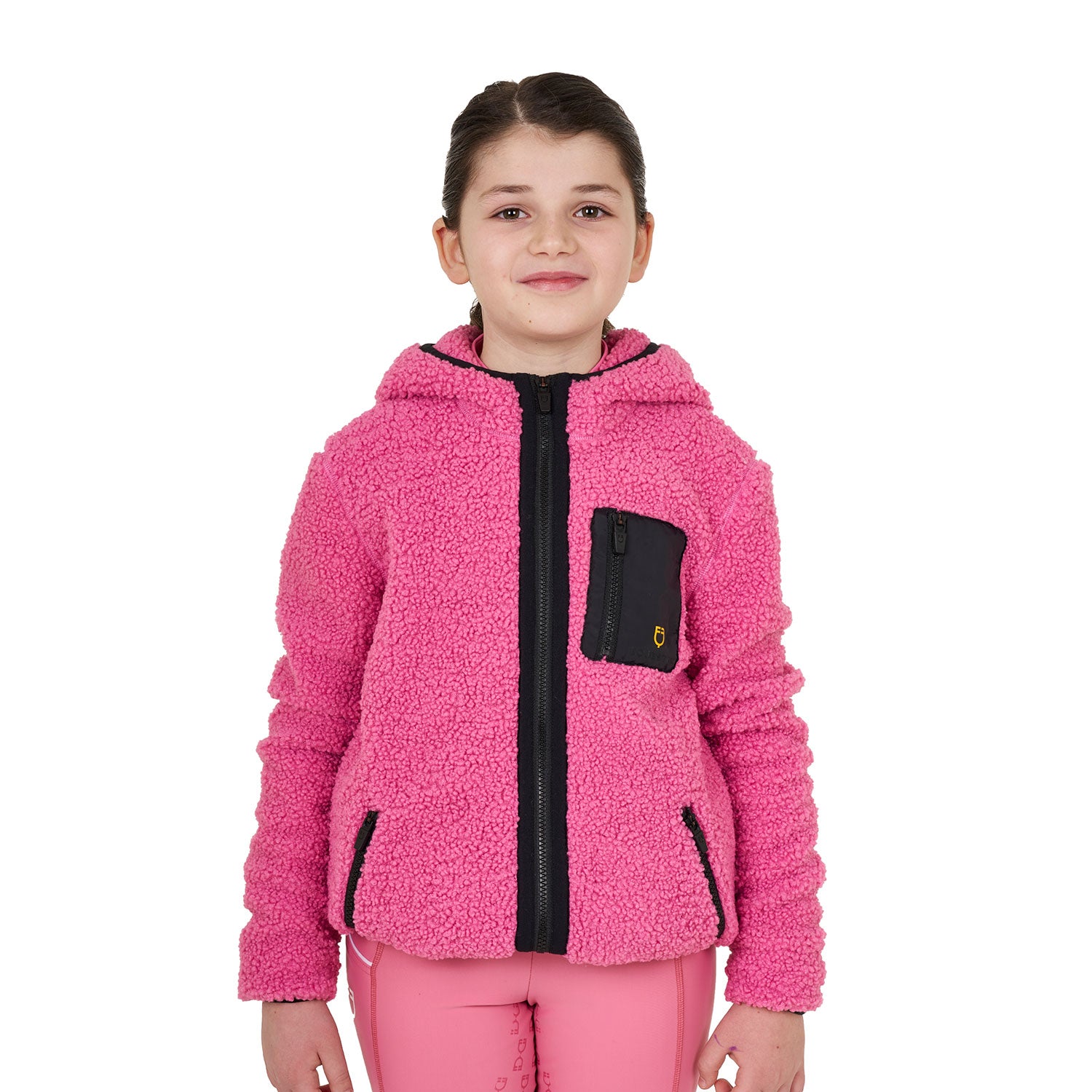 Kids' fleece sweatshirt with front zip CHATEAU ROSE / 14 YEARS