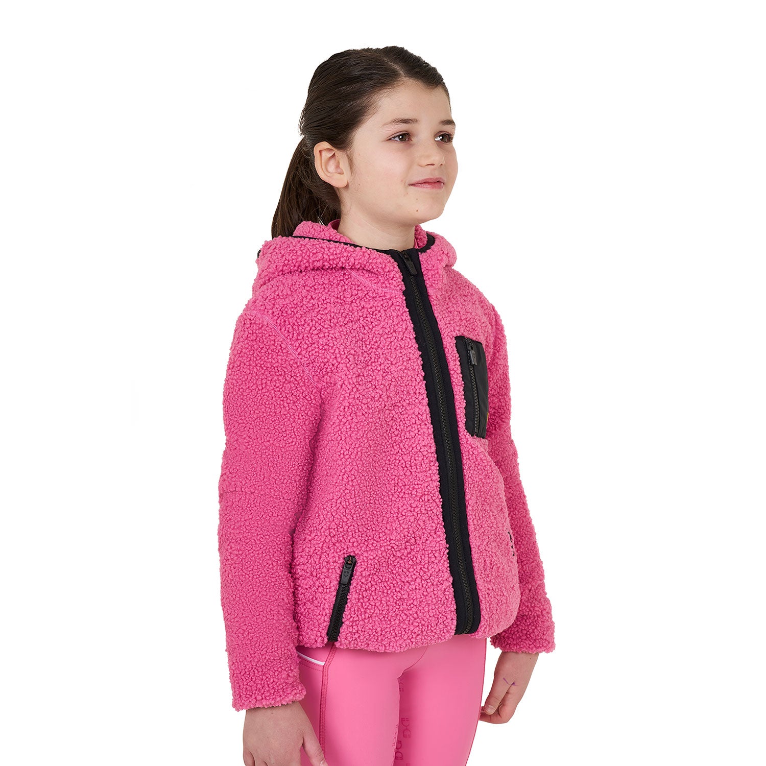 Kids' fleece sweatshirt with front zip CHATEAU ROSE / 14 YEARS