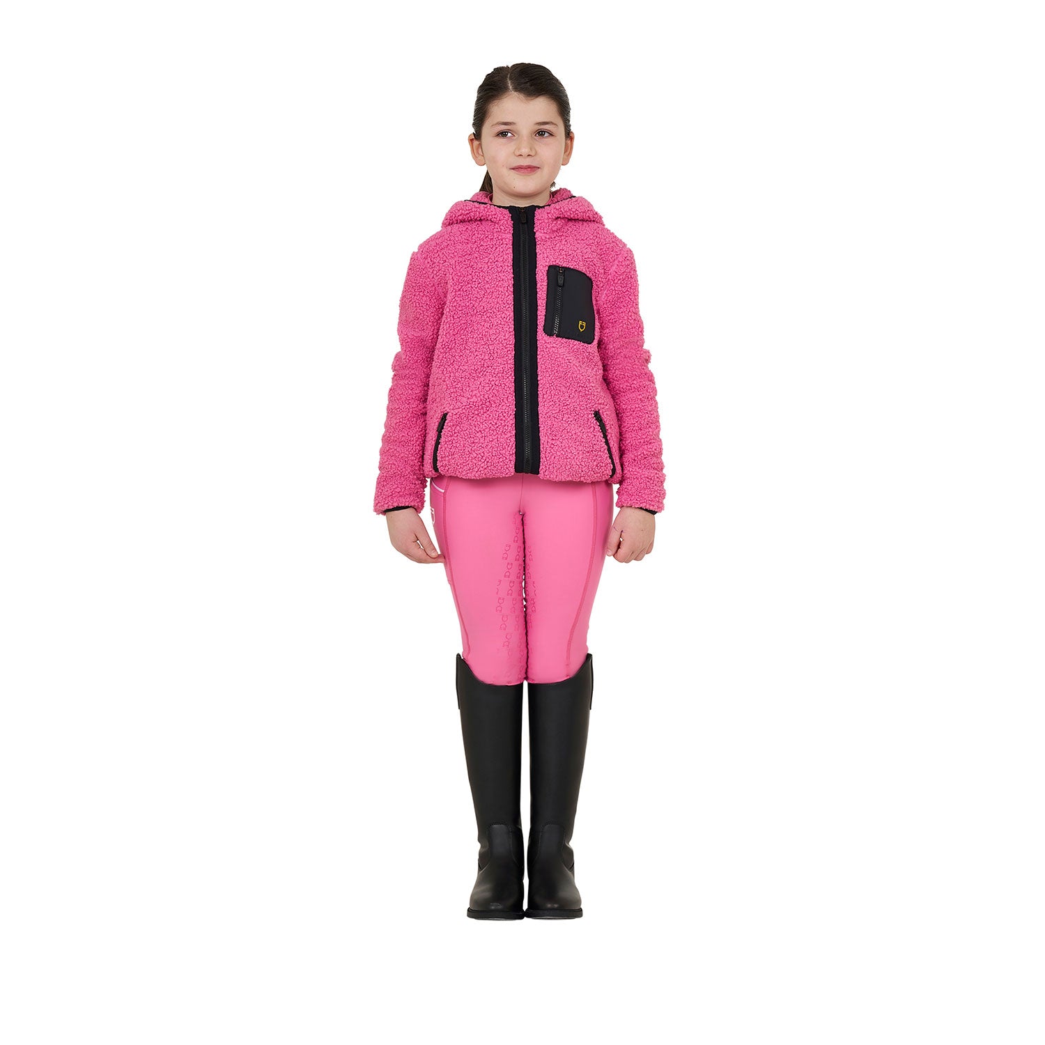 Kids' fleece sweatshirt with front zip CHATEAU ROSE / 14 YEARS