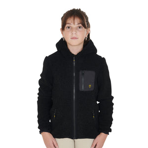 Kids' fleece sweatshirt with front zip BLACK / 14 YEARS