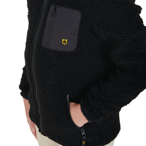 Kids' fleece sweatshirt with front zip BLACK / 14 YEARS