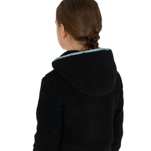 Kids' fleece sweatshirt with front zip BLACK / 14 YEARS