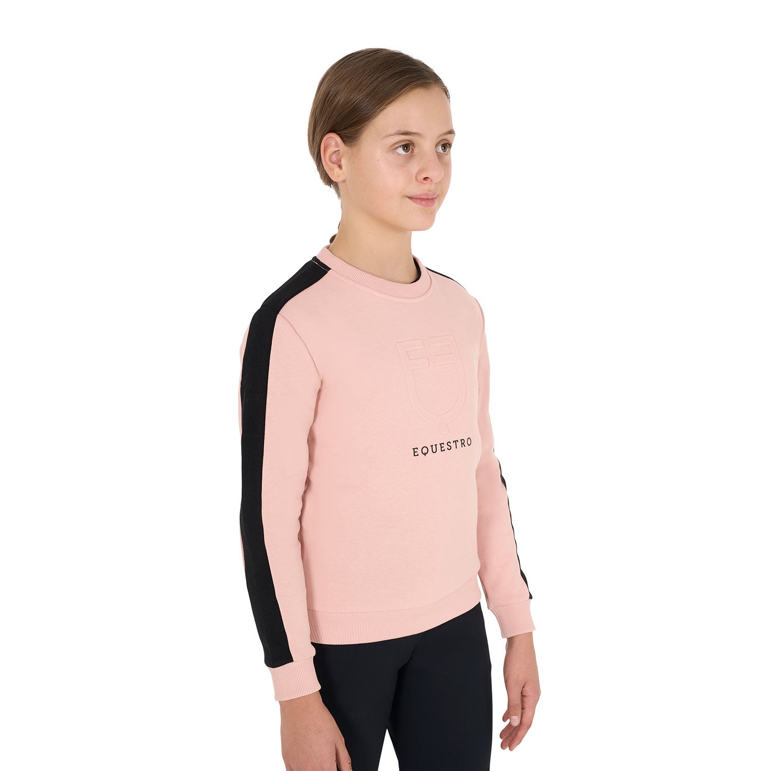 Kids' Cotton Crewneck Sweatshirt cameo rose (14-1310) / 8 år