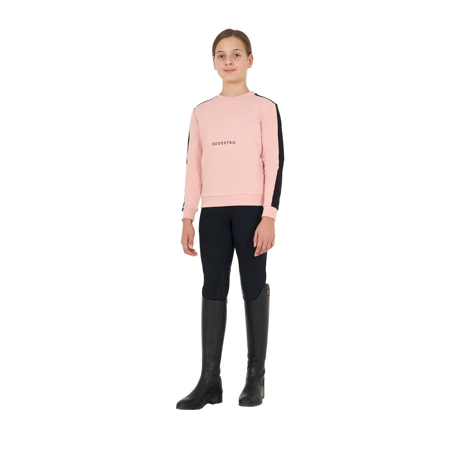 Kids' Cotton Crewneck Sweatshirt cameo rose (14-1310) / 8 år