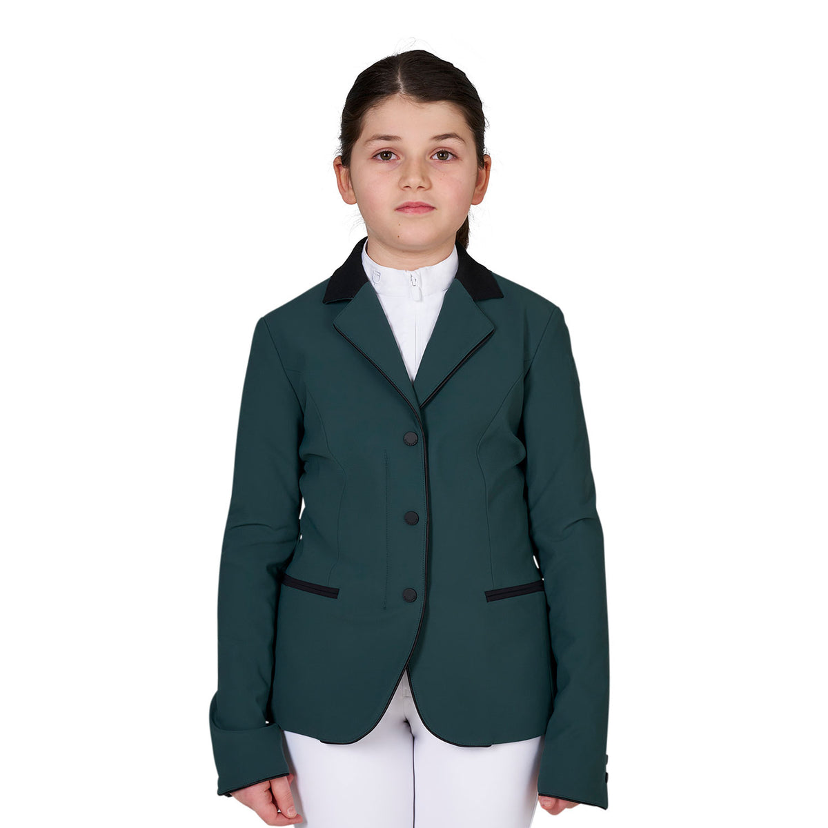 Kids' unisex competition jacket with zip and buttons